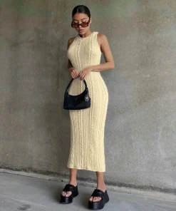 Textured Bodycon Dress