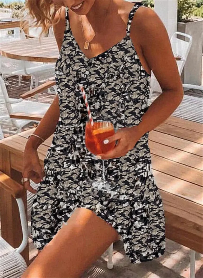 Printed Slip Dress - Image 1