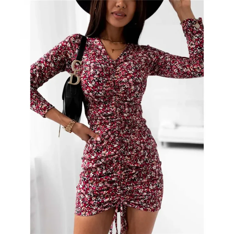 Ditsy Slim Fit Dress - Image 1