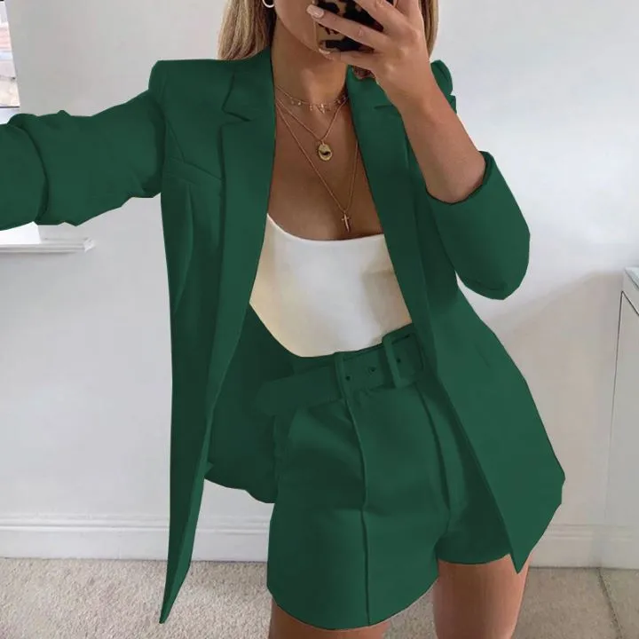 Colored Blazer Skirt Set - Image 1