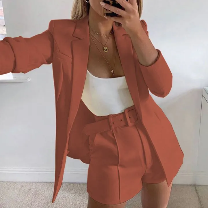 Colored Blazer Skirt Set - Image 1
