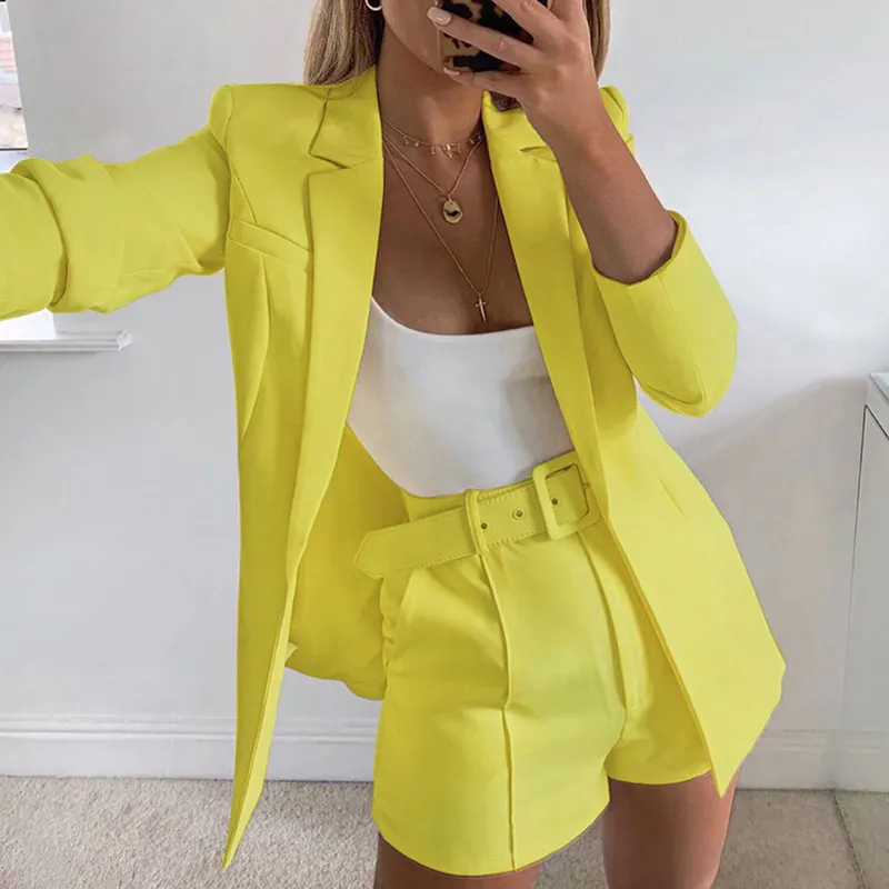 Colored Blazer Skirt Set - Image 1