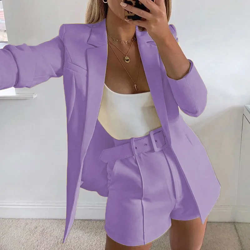 Colored Blazer Skirt Set - Image 1