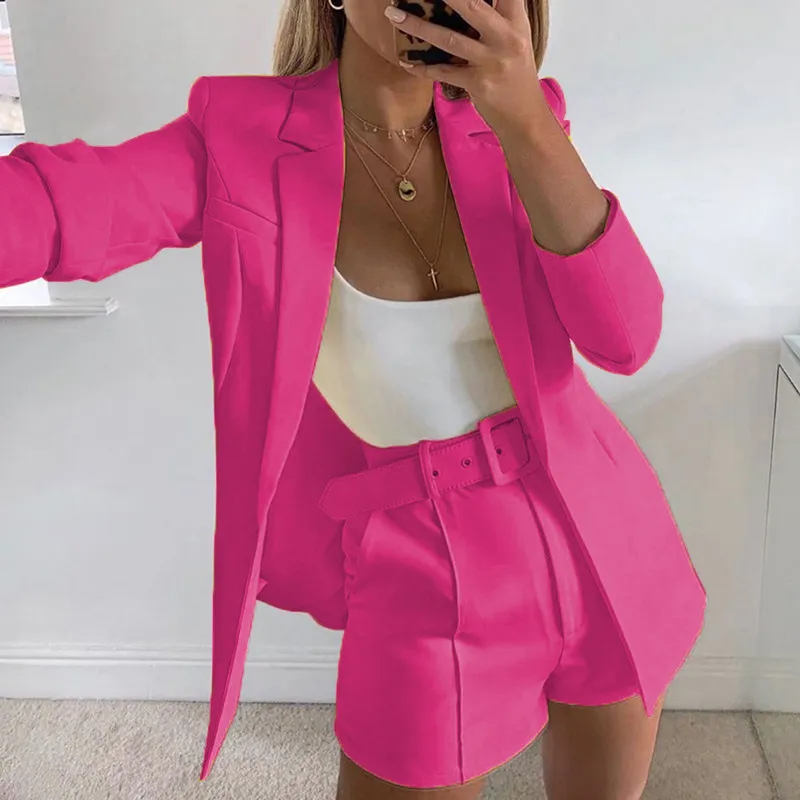 Colored Blazer Skirt Set - Image 1