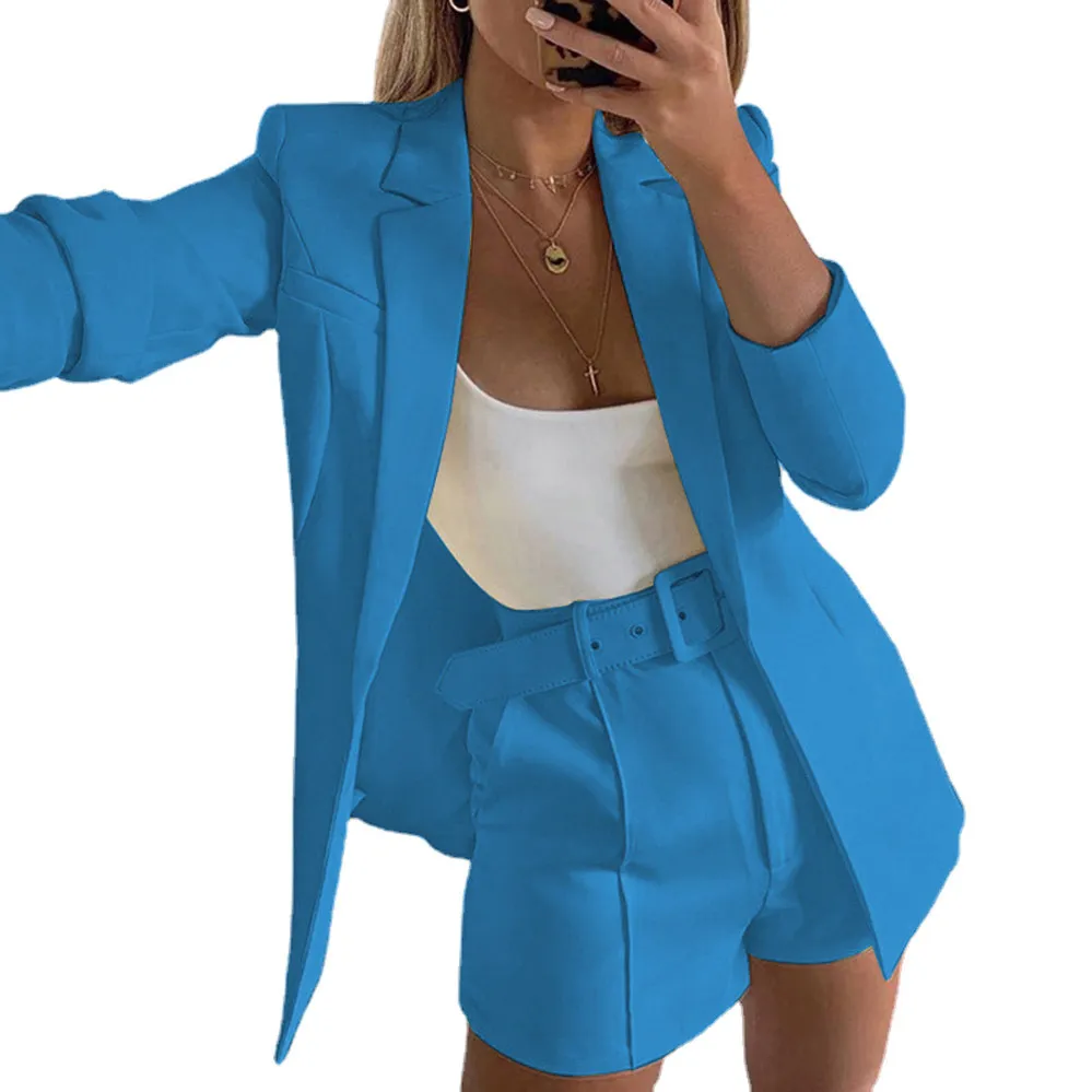 Colored Blazer Skirt Set - Image 1