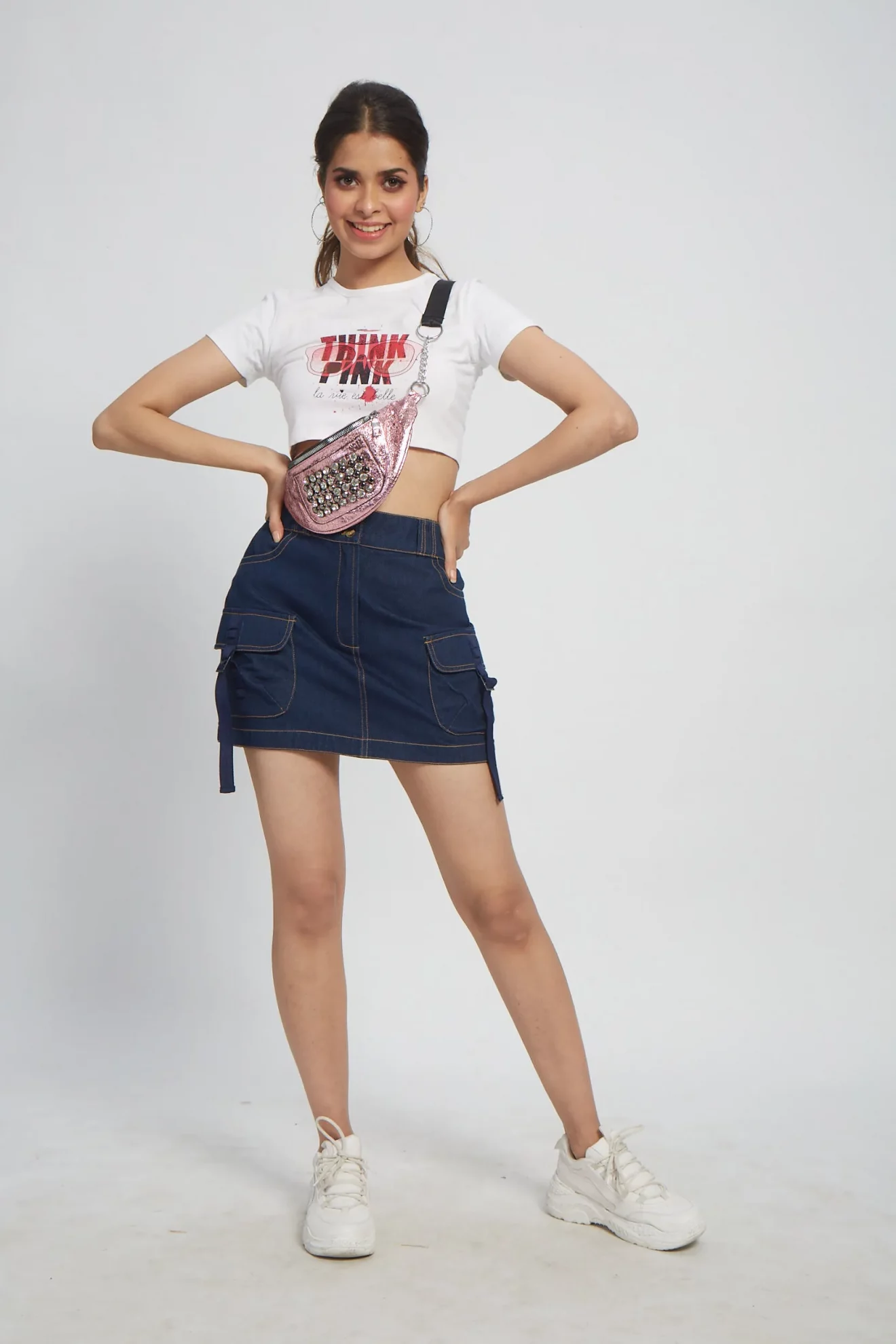 【未使用タグ付き】philme｜denim skirt Embroidered Denim Skirt For Women | Factory