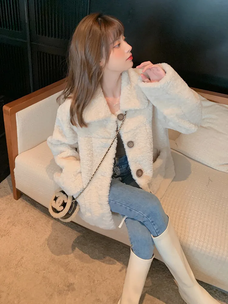 Collared Fleece Coat - Image 2