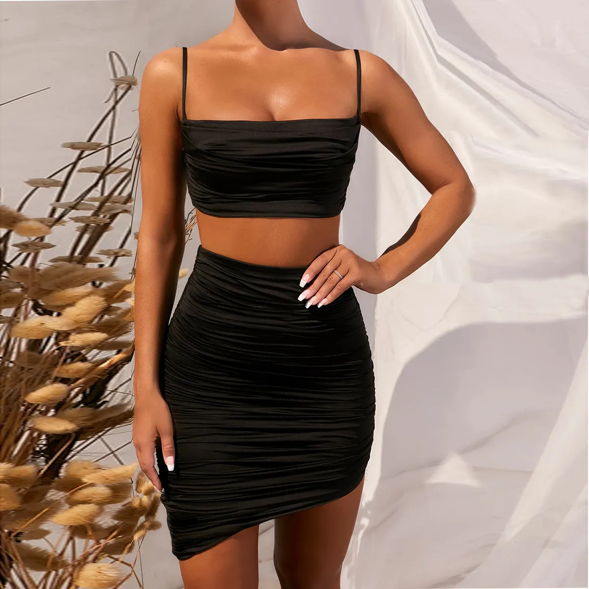 Asymmetric Skirt Set - Image 1