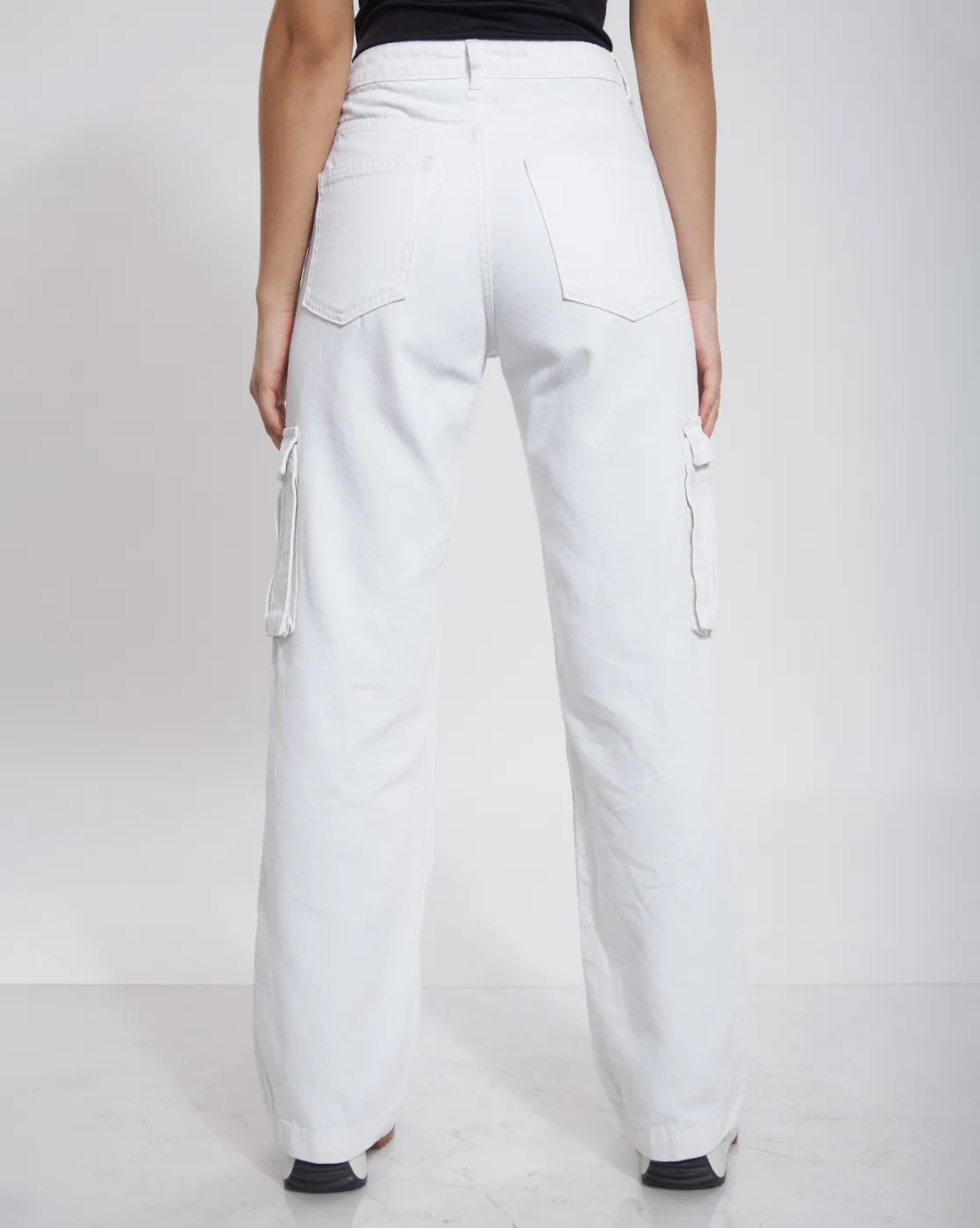 Wide Leg Utility Cargo Denim - Image 4