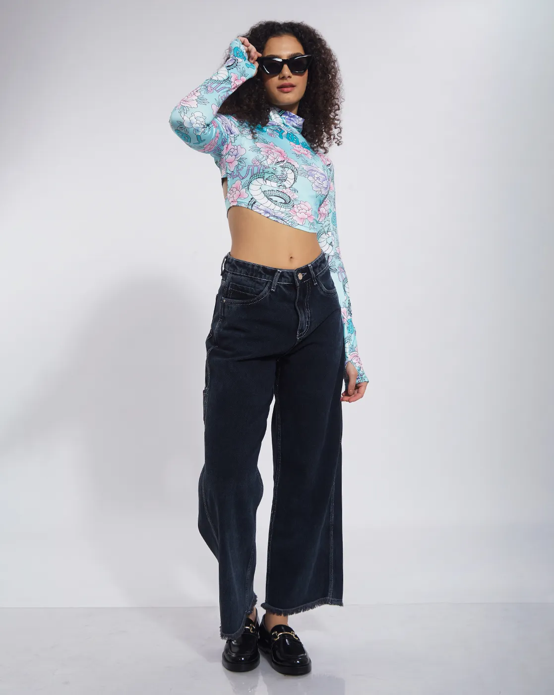 Mid Rise Wide Leg Denim - Image 1
