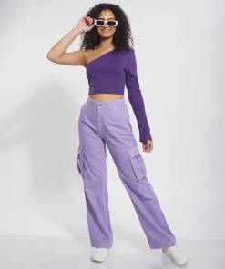 Lilac Utility Cargo Denim