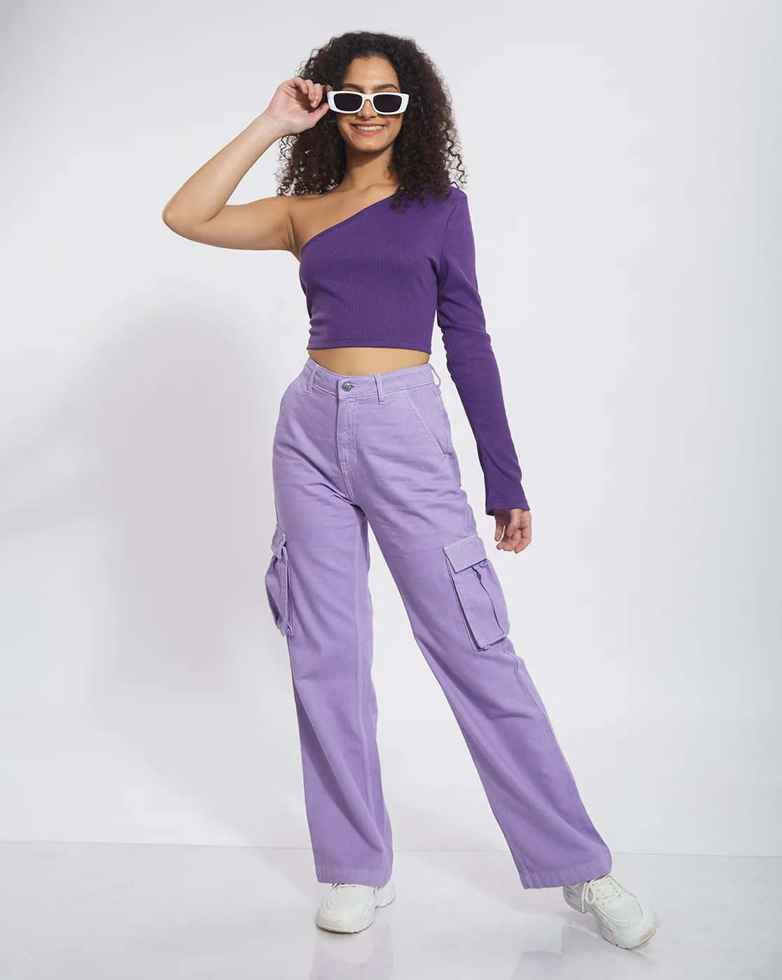 Lilac Utility Cargo Denim - Image 1
