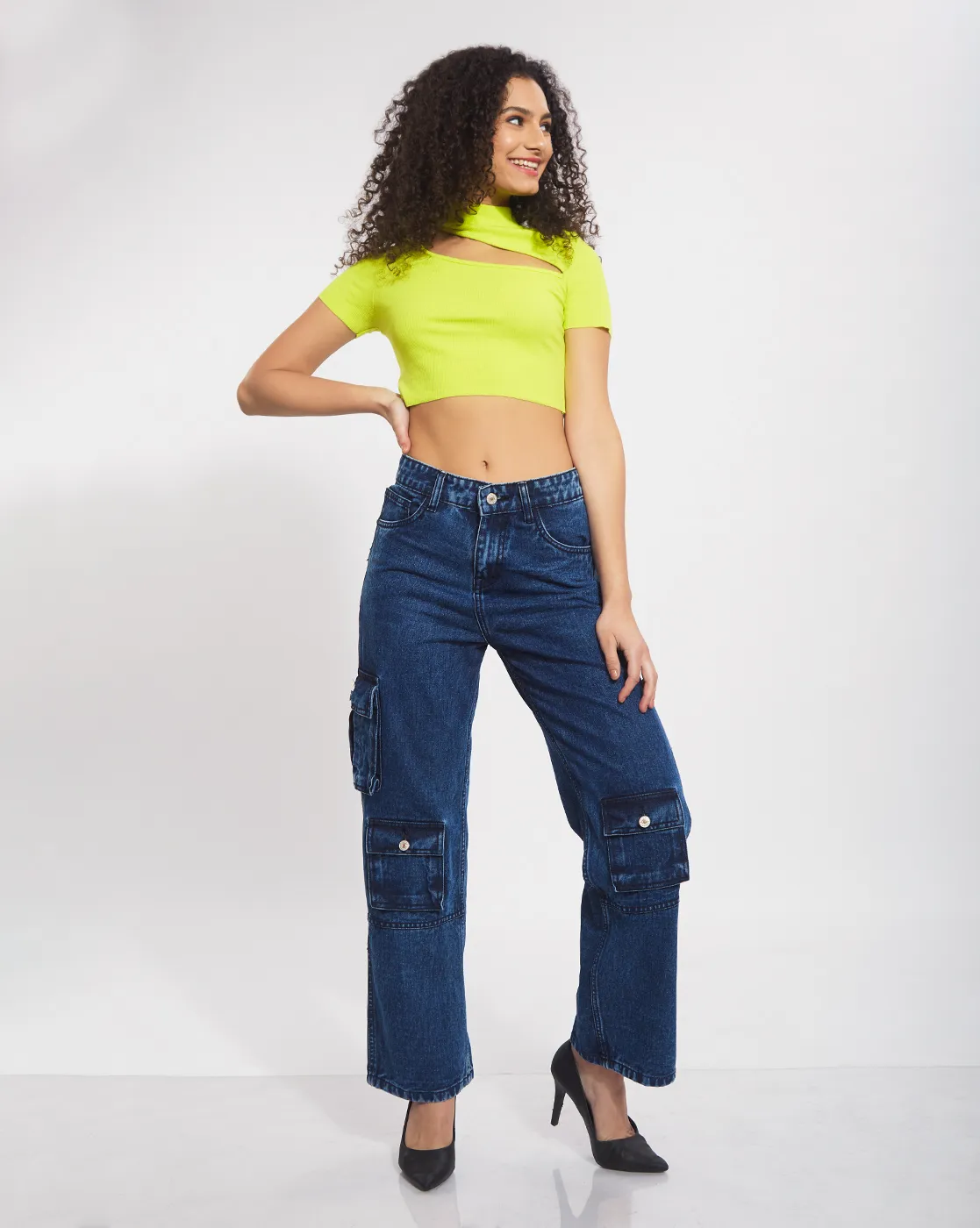 Multi Pocket Wide Leg Denim - Image 2