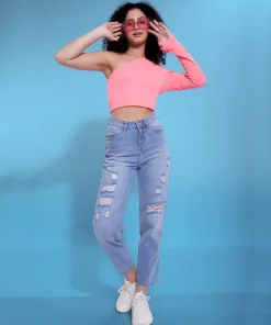 Disteressed Mom Denim