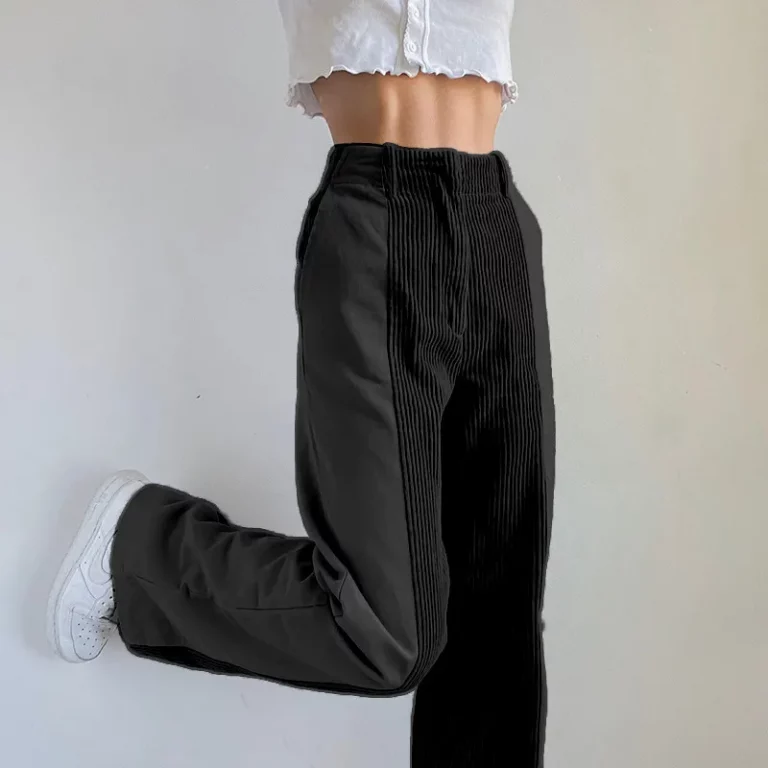 Corduroy Straight Leg Pants - Image 1