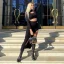 High Neck Cut Out Top With Slit Skirt Set