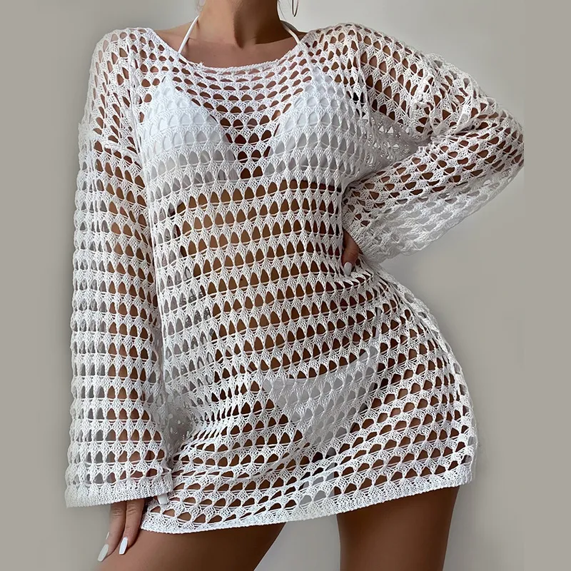 Full Sleeve Crochet Mini Dress NEWME