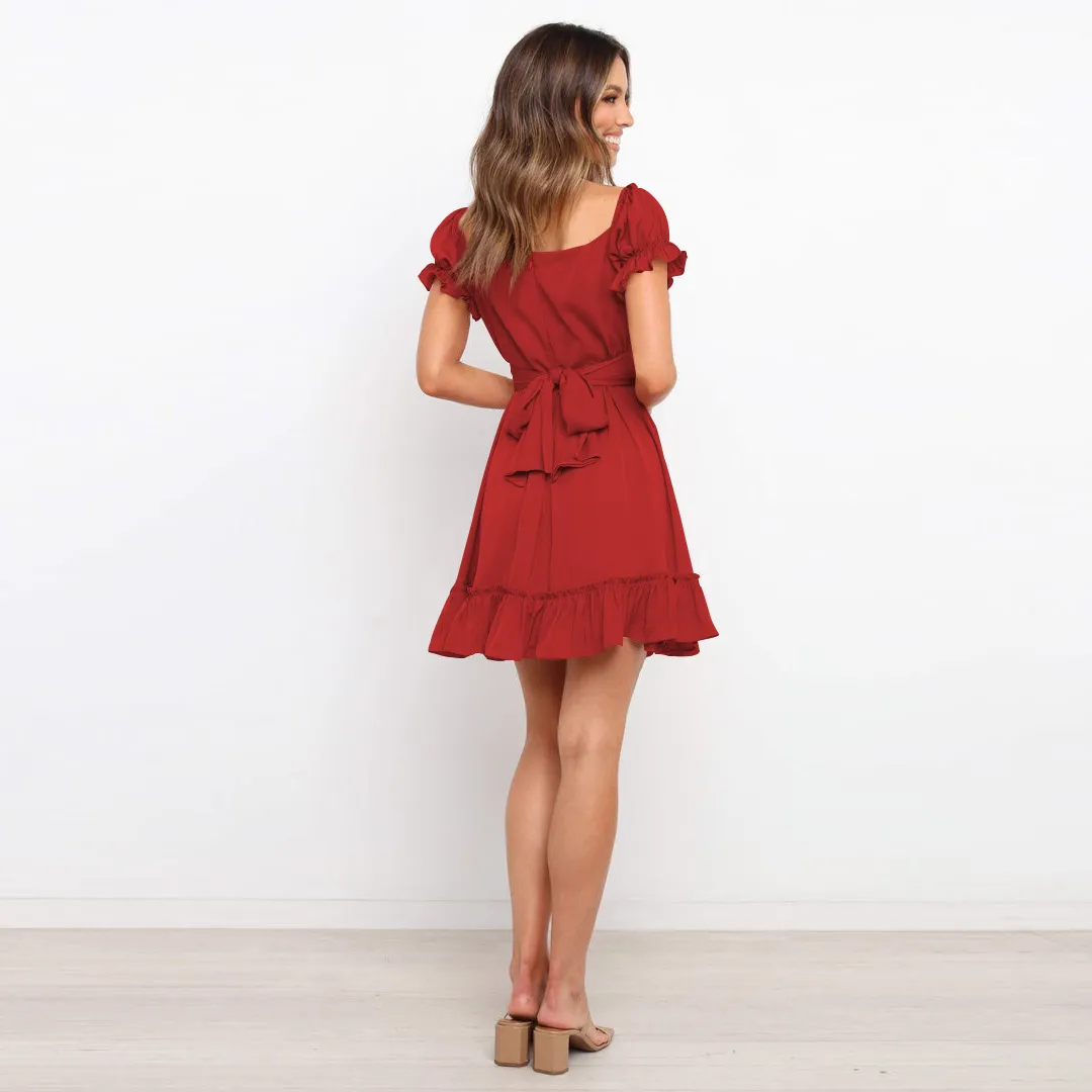 Off Shoulder Fit Flare Dress - Image 2