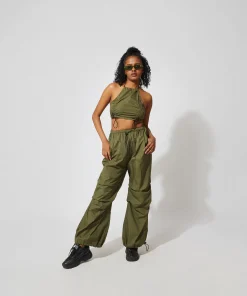 Halter Neck Top With Relaxed Pants Set