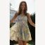 Abstract Tiered  Micro Mini Dress