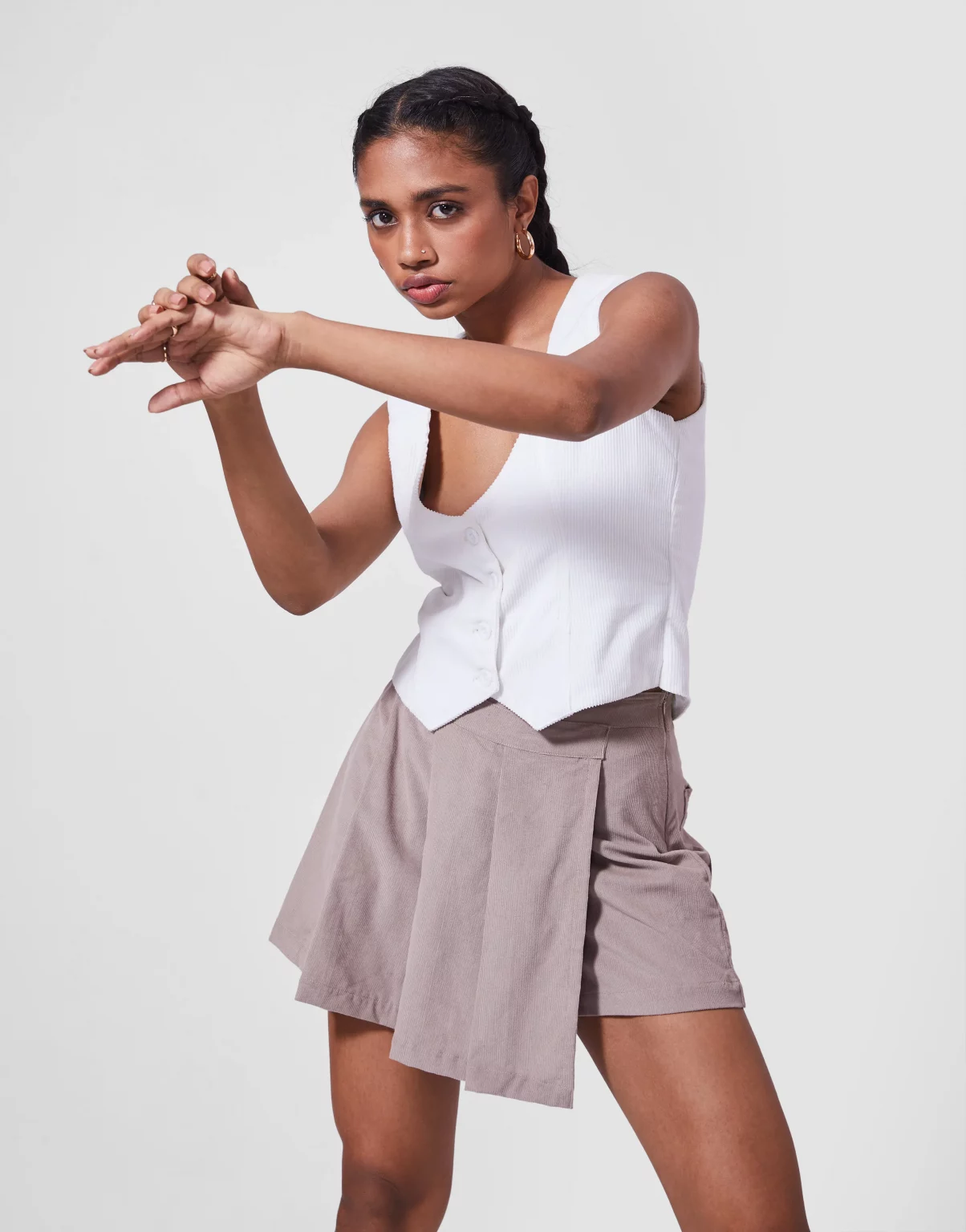 Pleated Mini Skirt - NEWME