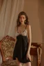 Strappy Lace Bustier Slip Dress