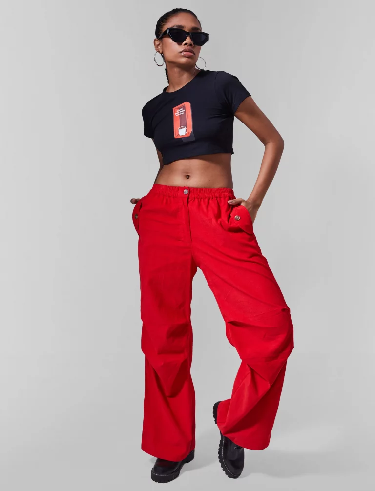 Corduroy Parachute Pants - Image 1