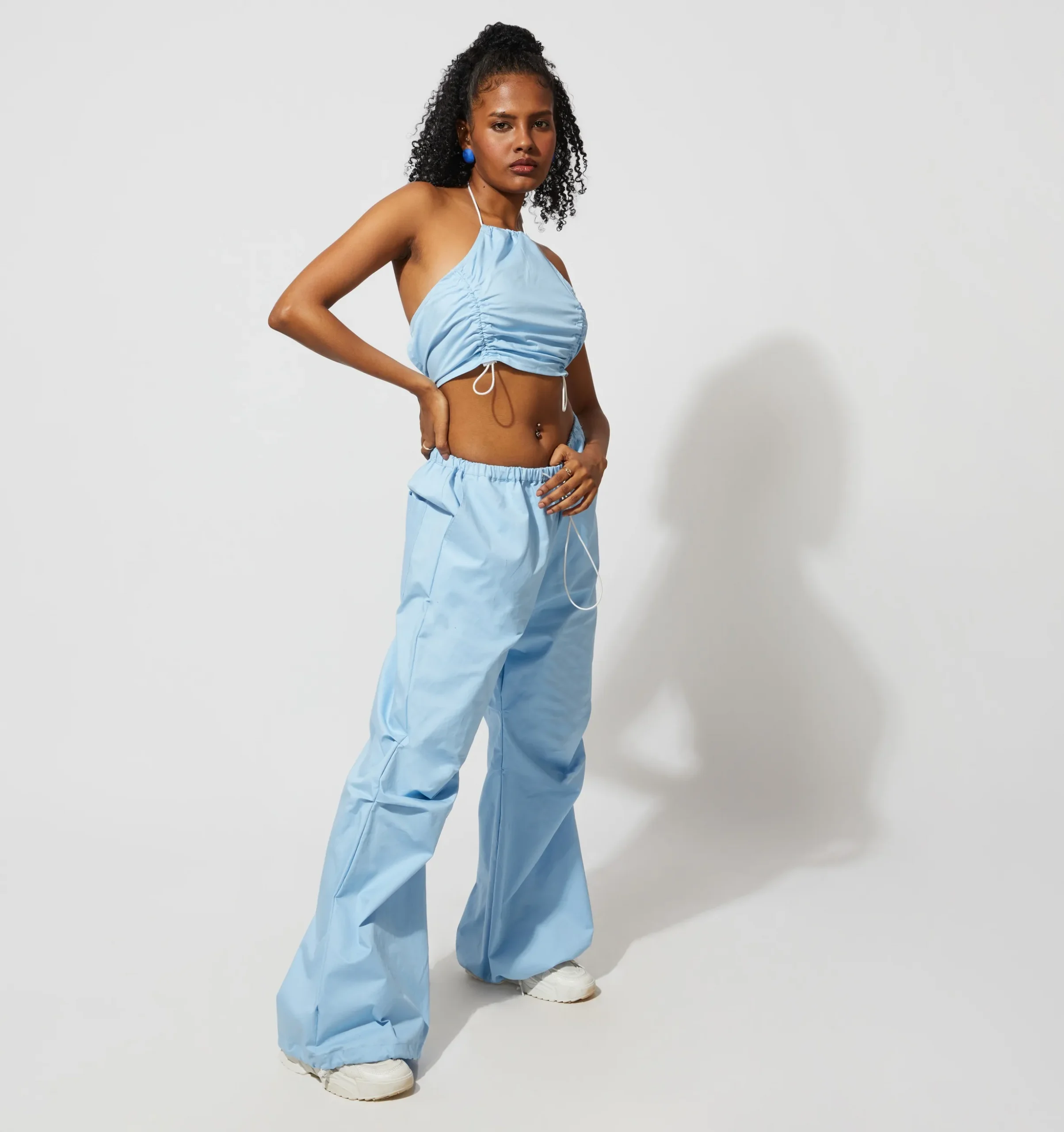 Halter Neck Top With Relaxed Pants Set - Image 4