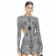 Printed Cut Out Mini Dress