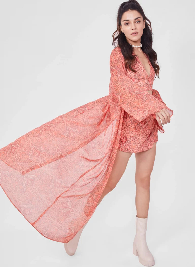 Printed Long Sleeve Shrug - Image 1