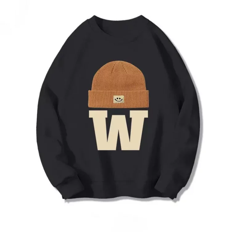 Long Sleeve Crew Neck Applique Sweatshirt - Image 1