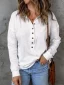 Pullover Casual Soft Knit Buttoned Sweatshirt