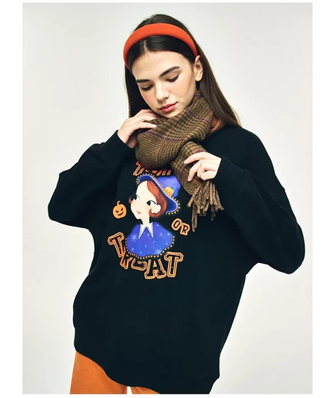 Trick Or Treat Printed Casual Sweatshirt - Image 1