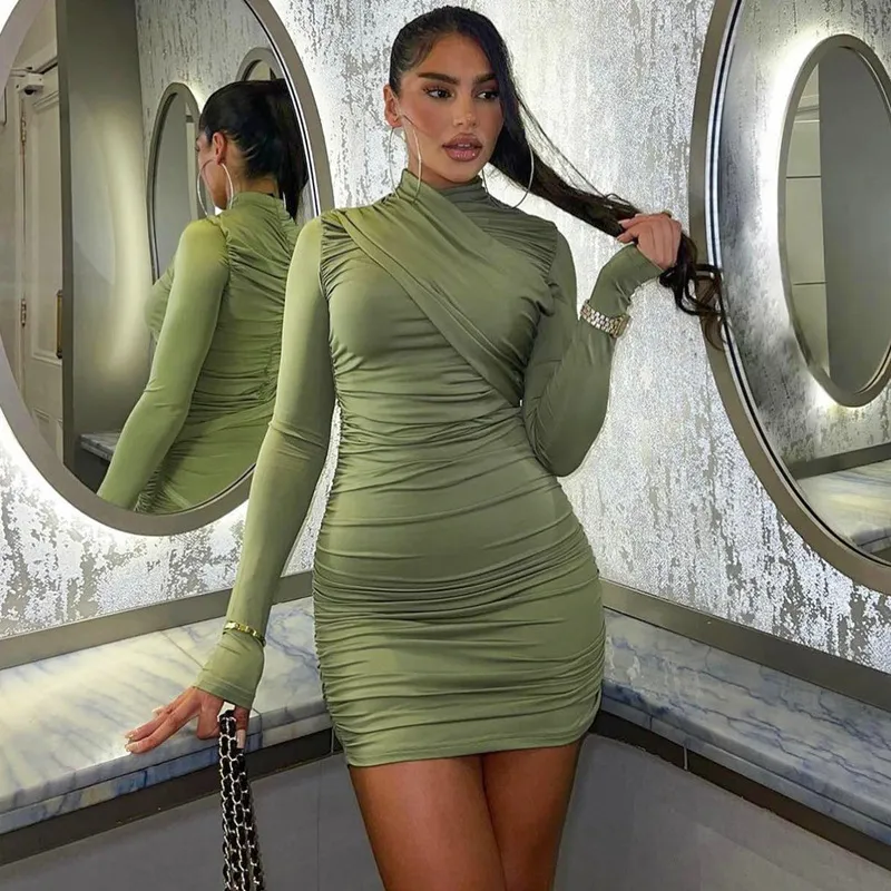 Frill Strap Mesh Bodycon Mini Dress main image 1