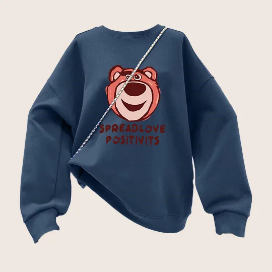Cute Bear Casual Knitted Sweatshirt - Image 1