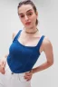 Blue Denim Corset Top