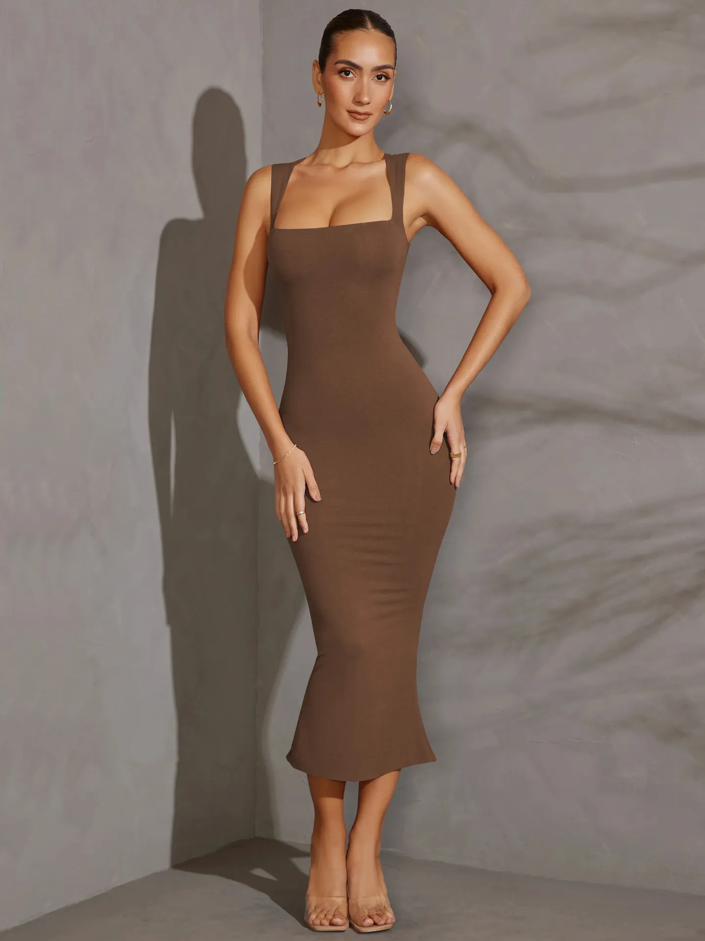 Strapless Pleated Mermaid Sweep Train Slit Dress Jade