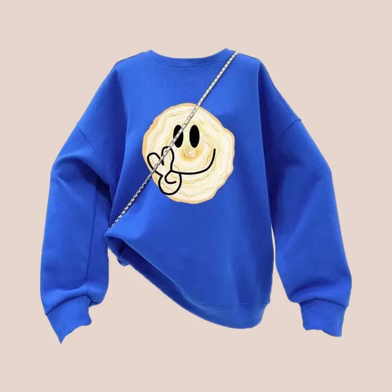 Smiley Printed Oversized Sweatshirt - Image 1