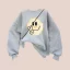 Smiley Printed Oversized Sweatshirt