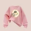 Smiley Printed Oversized Sweatshirt