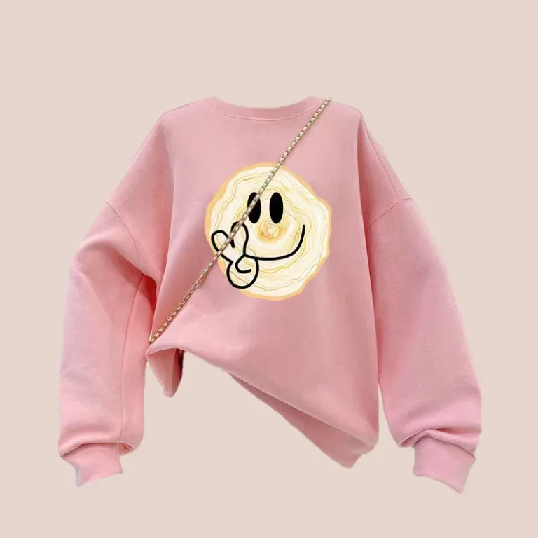 Smiley Printed Oversized Sweatshirt - Image 1