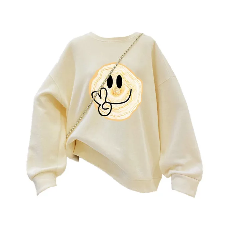 Smiley Printed Oversized Sweatshirt - Image 1