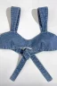 Back Knot Denim Bralette Top