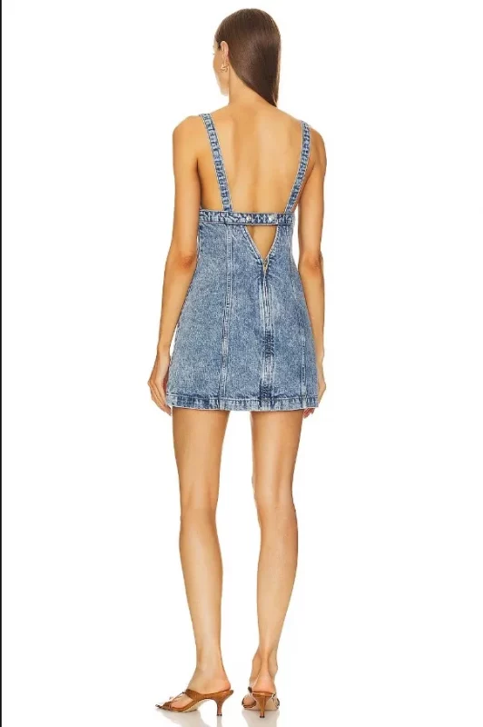 UND3WAY DENIM DRESS Mサイズ Buy Hush Blue 100% Cotton Saskia Denim Slip Maxi Dress from