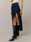 Side Slit High Rise Maxi Denim Skirt