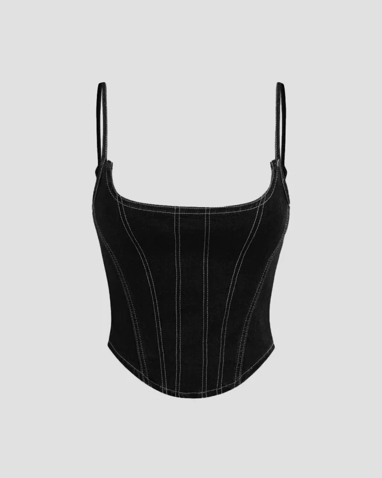 Black Corset Top - NEWME