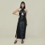 Halter Neck Sequin Prom Dress