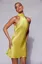 High Halter Neck Satin Dress