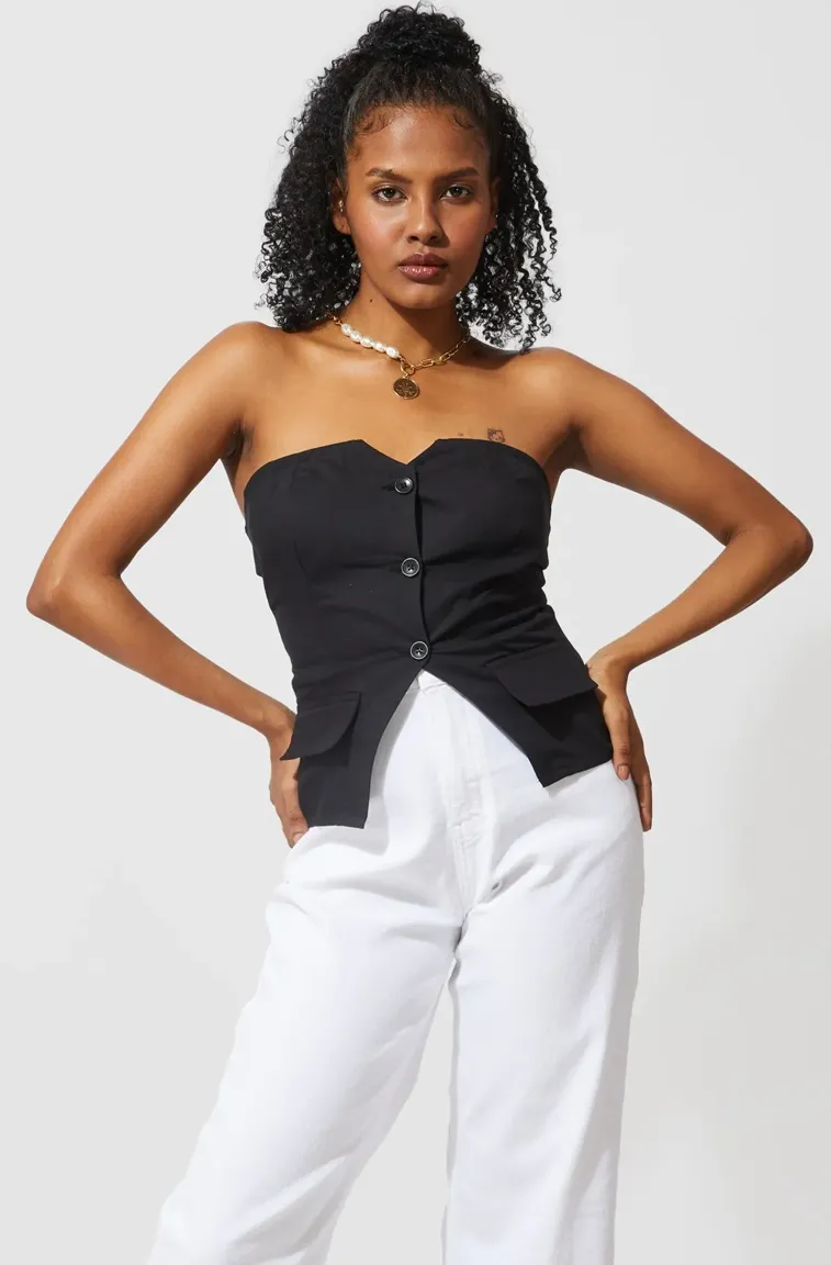 Exposed Shoulder Waistcoat - Image 1