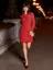 Red Knot Detail Sheath Dress